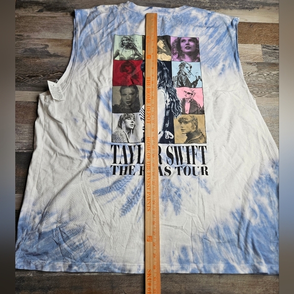 Taylor Swift The Eras Tour Sleeveless Tshirt Size 2XL Tie Dye NEW Unisex - Picture 6 of 9